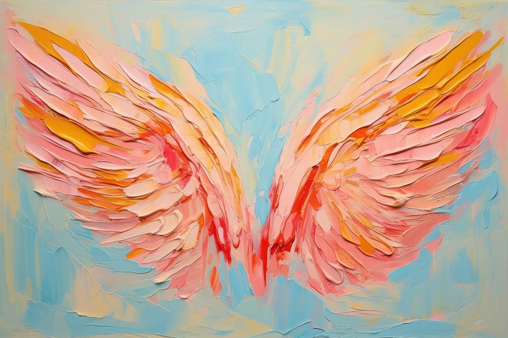 Angel wings painting backgrounds art.