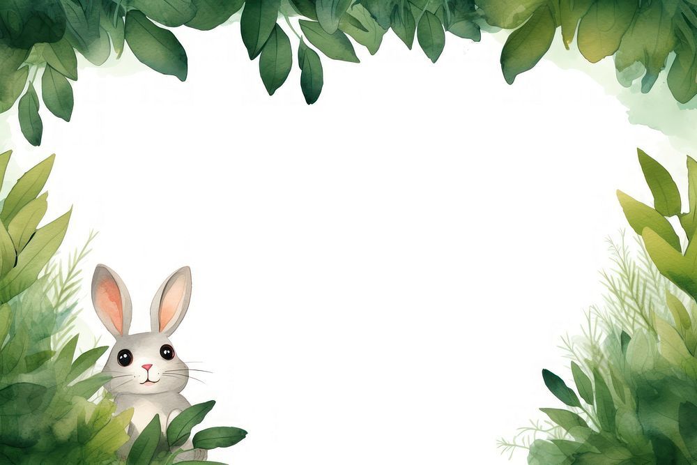 PNG Rabbit in jungle border backgrounds outdoors animal.
