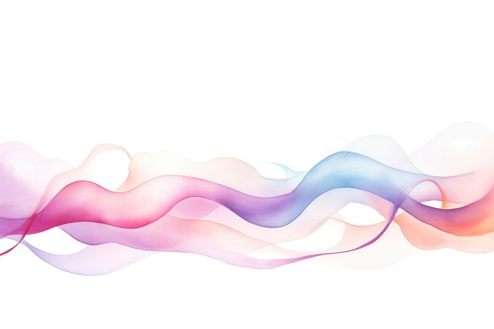 Ribbons border watercolor backgrounds smoke white background.