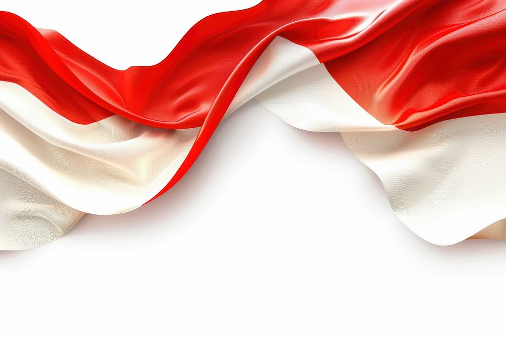 Indonesia flag border backgrounds silk white background.
