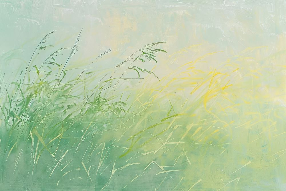 Grass scene painting green drawing.