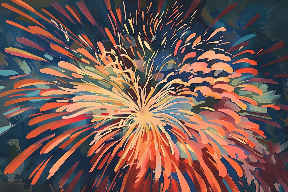 Firework fireworks painting pattern.