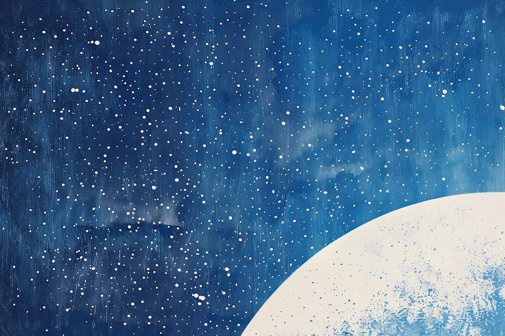 Stars in the night sky astronomy painting space.