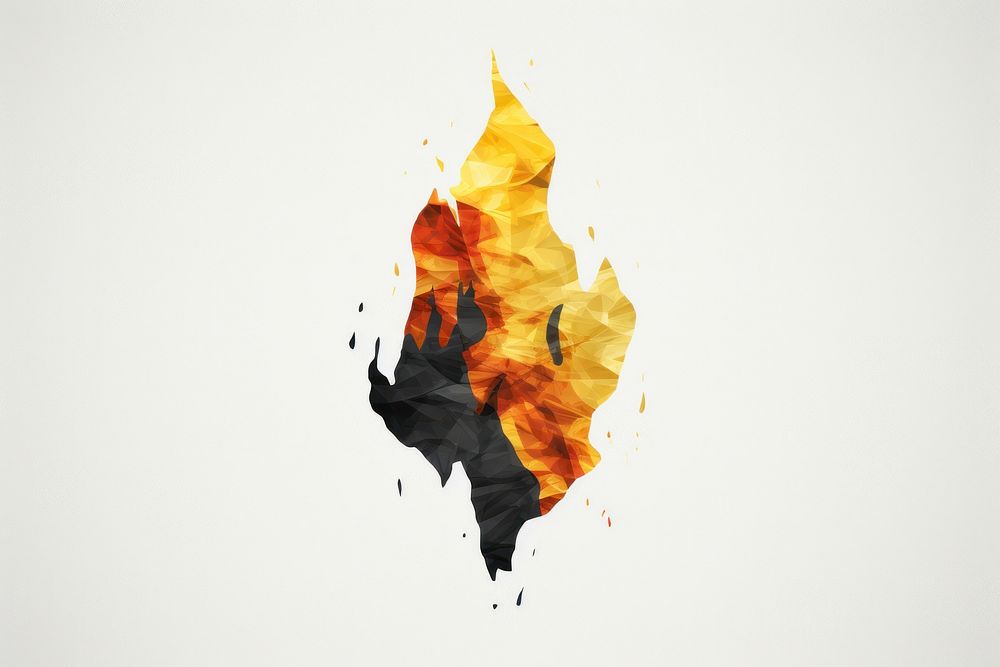 Fire icon abstract creativity splattered.