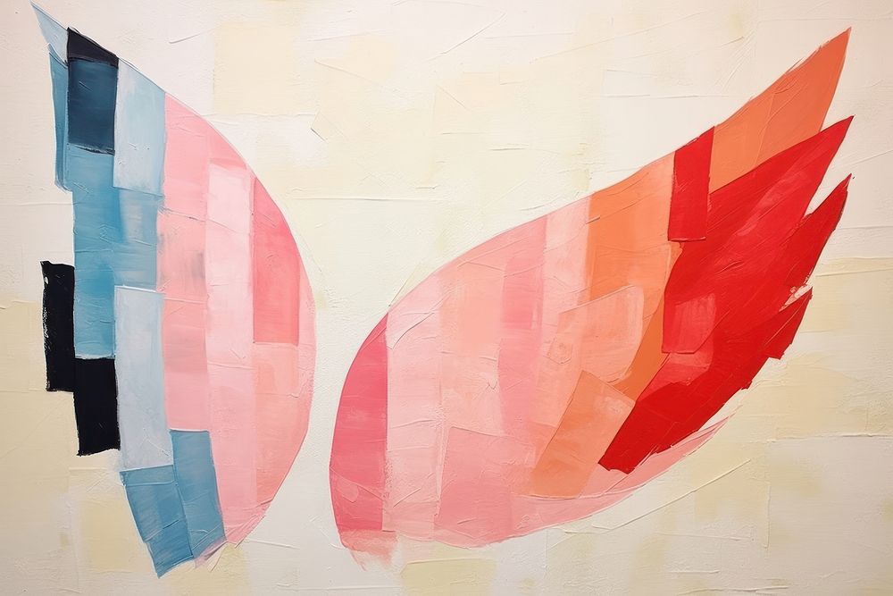 Geometry angel wing art abstract painting.