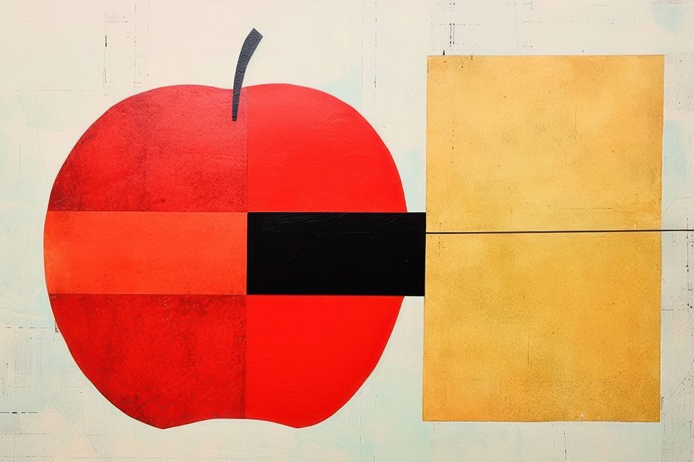 Geometry apple art painting backgrounds.