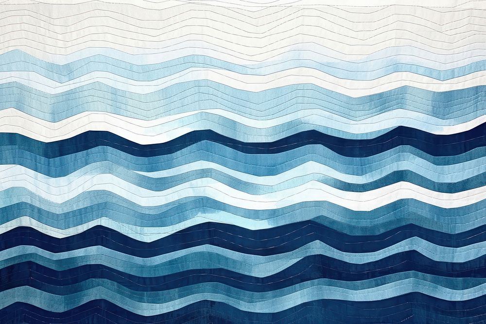 Geometry blue ocean wave art abstract texture.