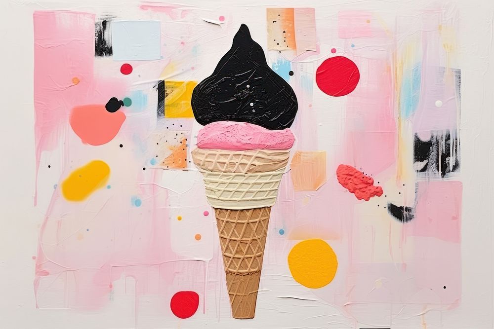 Geometry ice cream sundae dessert food art.