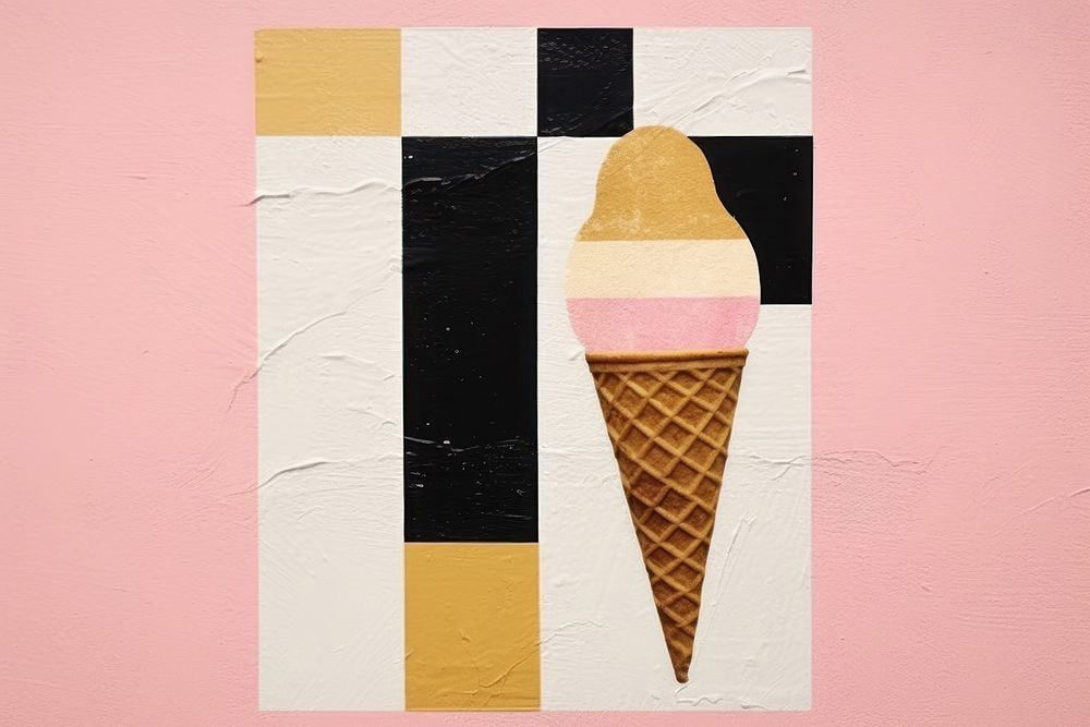 Geometry ice cream sundae dessert art creativity.