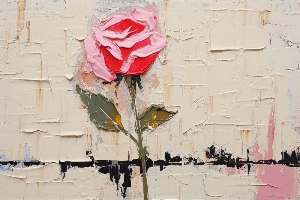 Rose border art painting flower.