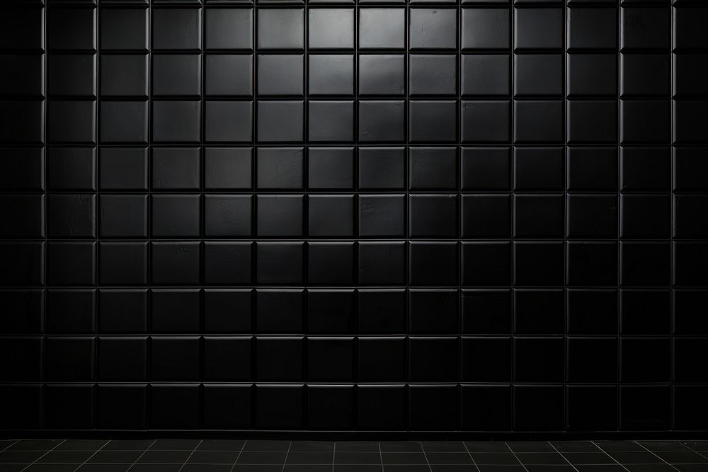 Vintage black tile wall backgrounds architecture repetition.