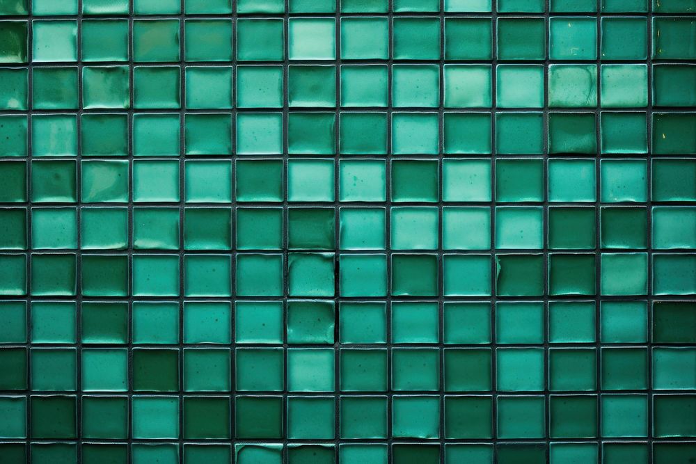 Vintage green tile wall architecture backgrounds repetition.