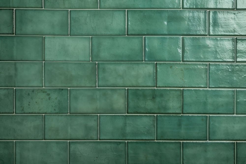 Vintage green tile wall architecture backgrounds floor.