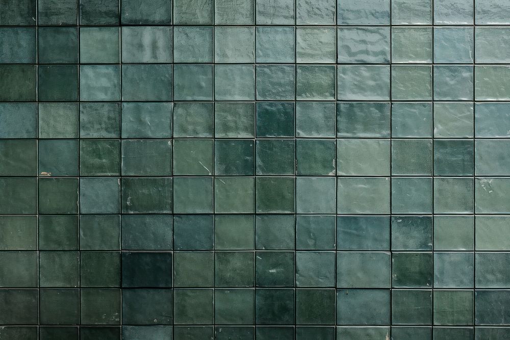 Vintage green tile wall architecture backgrounds flooring.
