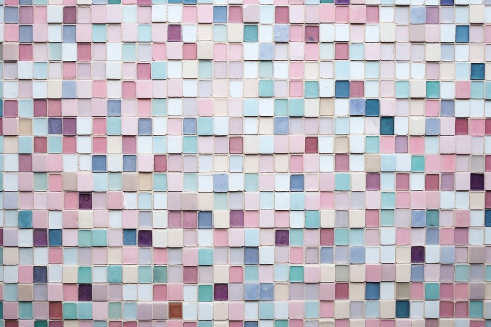 Pastel mosaics tiles wall architecture backgrounds.