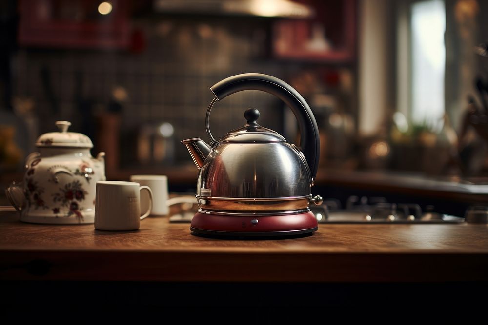 Tea kettle teapot stove mug.