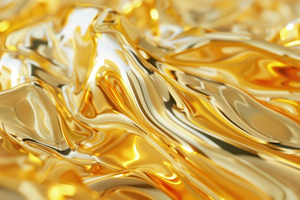 Surreal abstract style gold backgrounds shiny aluminium.