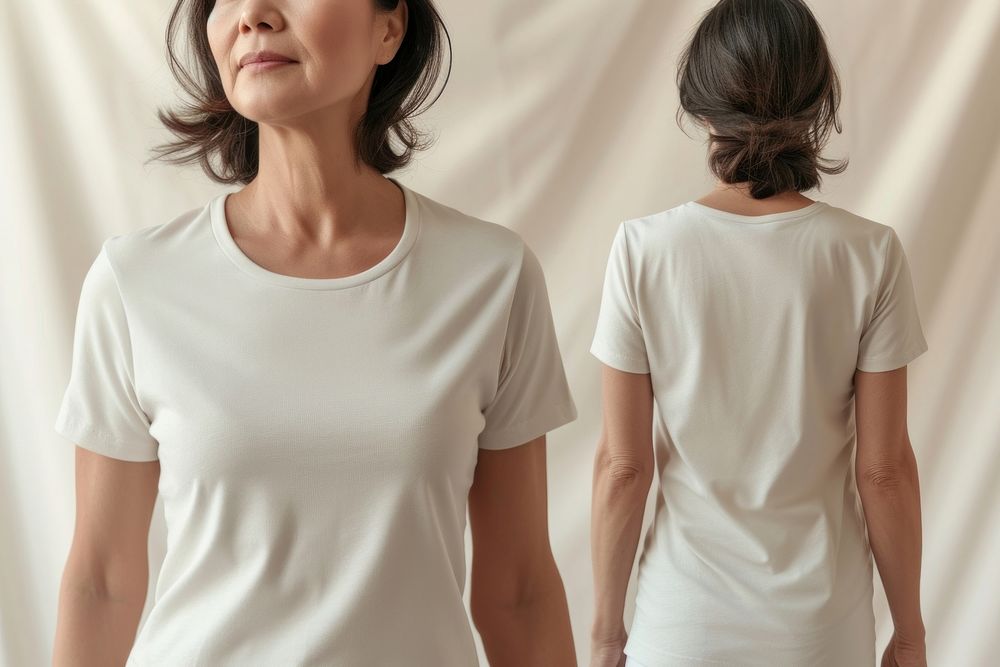 Blank cream sport spandex tshirt t-shirt fashion apparel.