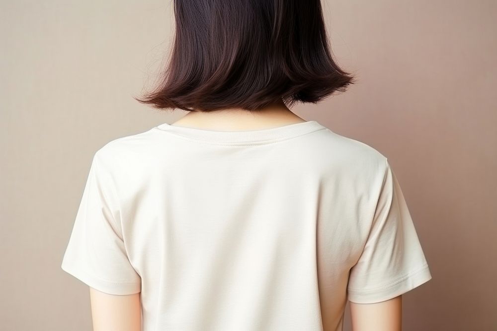 Blank cream tshirt sleeve blouse adult.
