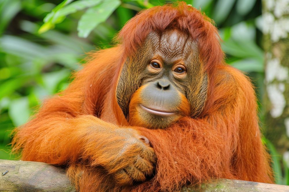 Wild animals orangutan wildlife monkey.