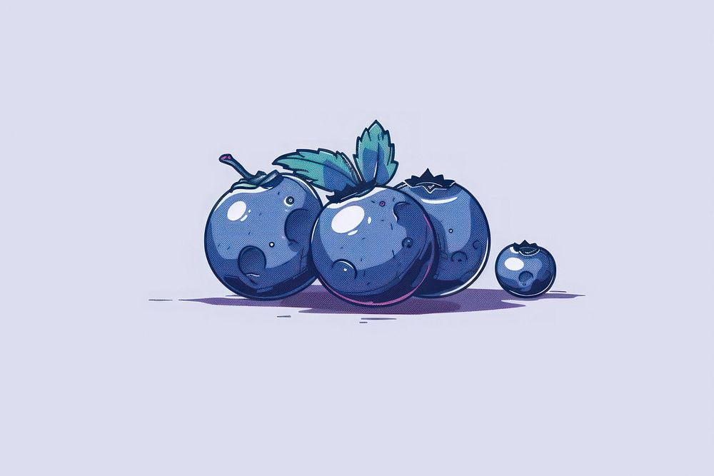 Blueberry inspired by the Y2K era fruit plant food.