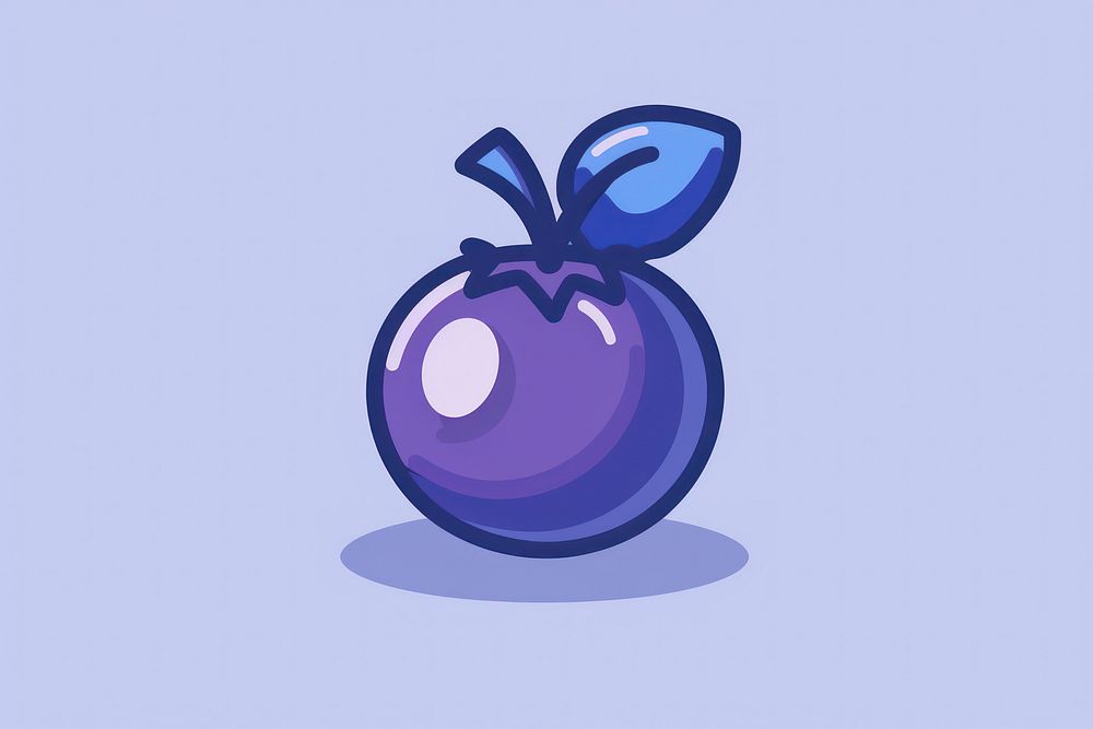 Blueberry inspired by the Y2K era purple fruit plant.