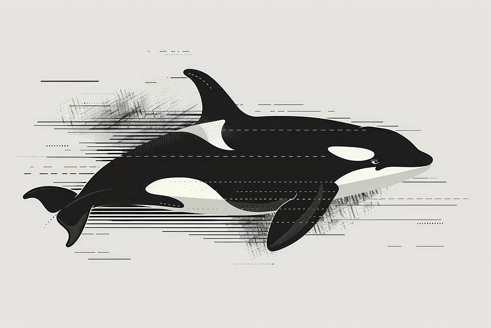 Orca inspired by the Y2K era animal mammal whale.