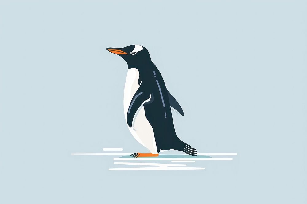 Penguin inspired by the Y2K era animal bird wildlife.