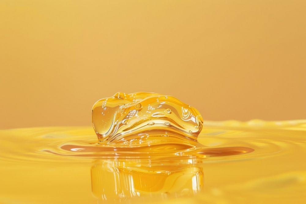 Creative minimal photography of honey simplicity reflection splashing.