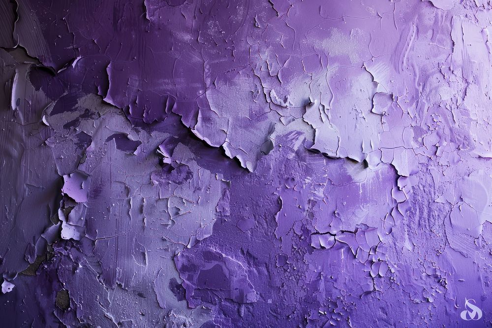 Blue-violet purple rough paint.