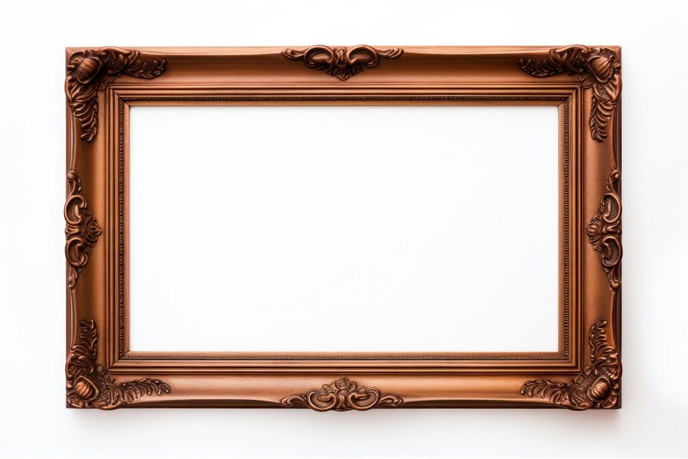 Brown frame vintage backgrounds white background architecture.