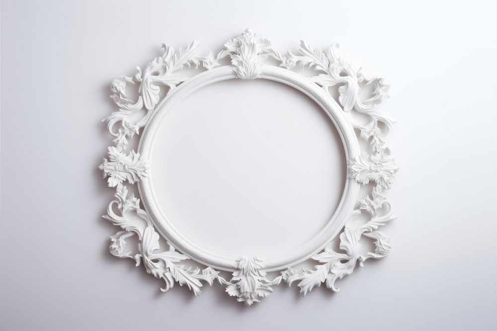 White circle frame vintage photo photography accessories.