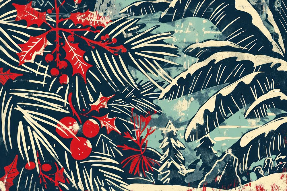 Christmas outdoors pattern nature.
