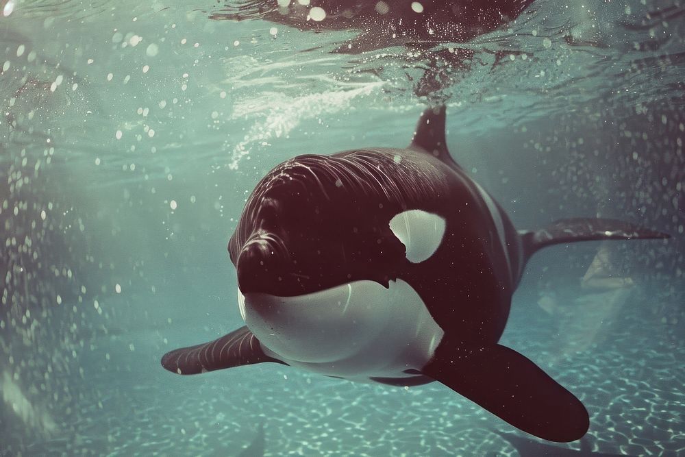 Orca outdoors animal mammal.