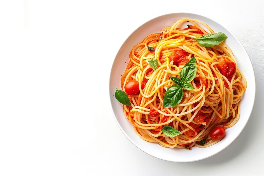 Spaghetti spaghetti pasta plate.