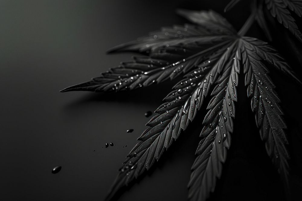 Cannabis black monochrome cannabis.