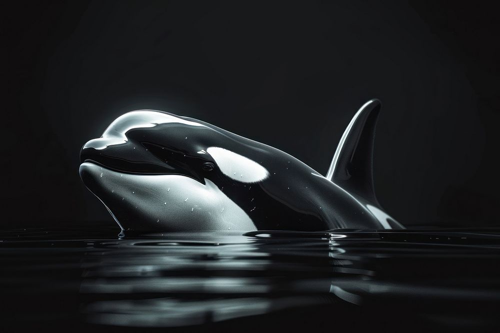 Orca monochrome animal mammal.