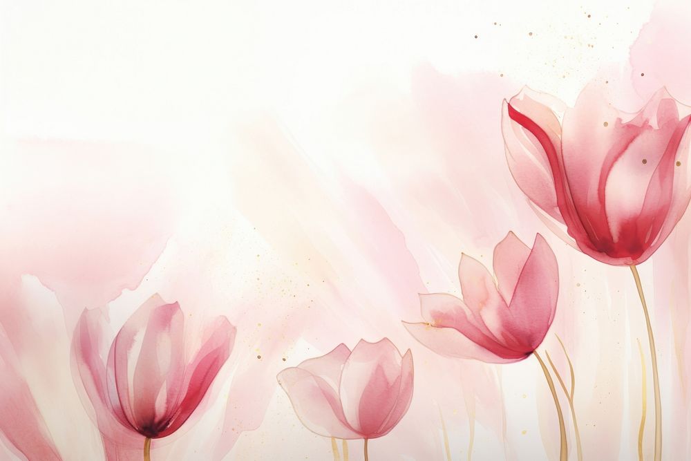 Tulip watercolor background backgrounds painting flower.