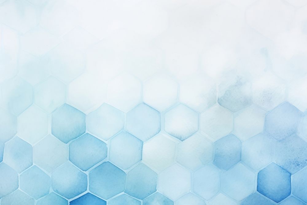 White and light blue hexagon backgrounds texture defocused.