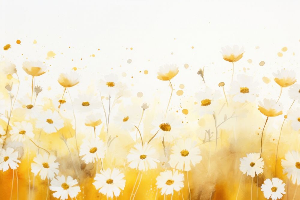 Daisy watercolor background backgrounds outdoors flower.