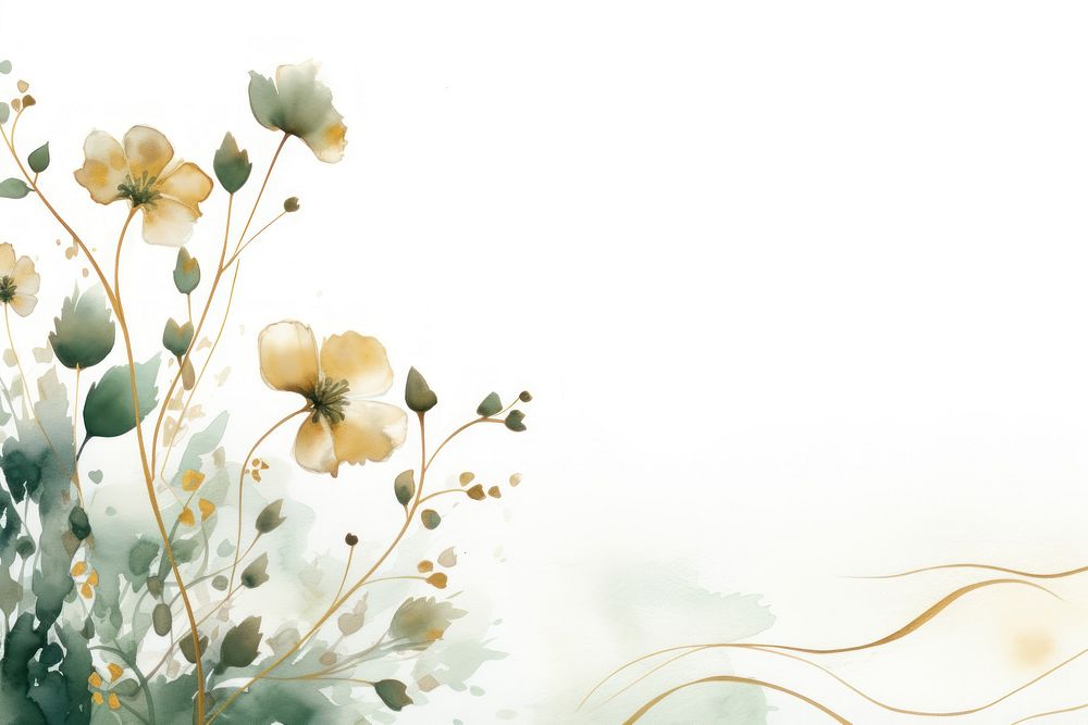 Dried flower watercolor background backgrounds painting pattern.
