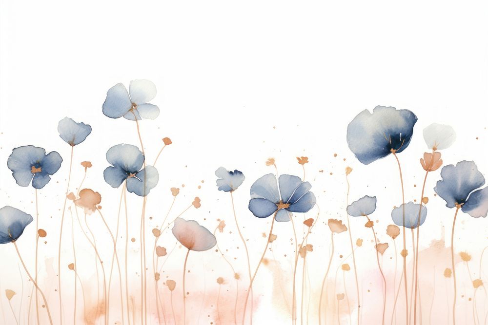 Dried flower watercolor background backgrounds outdoors painting.