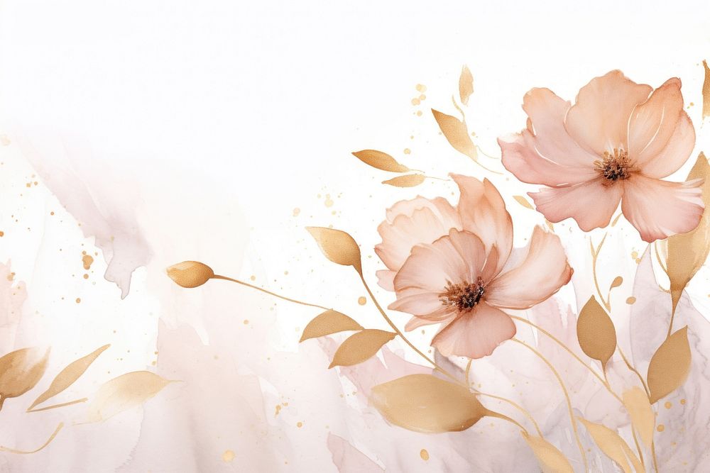 Floral watercolor background painting pattern flower.
