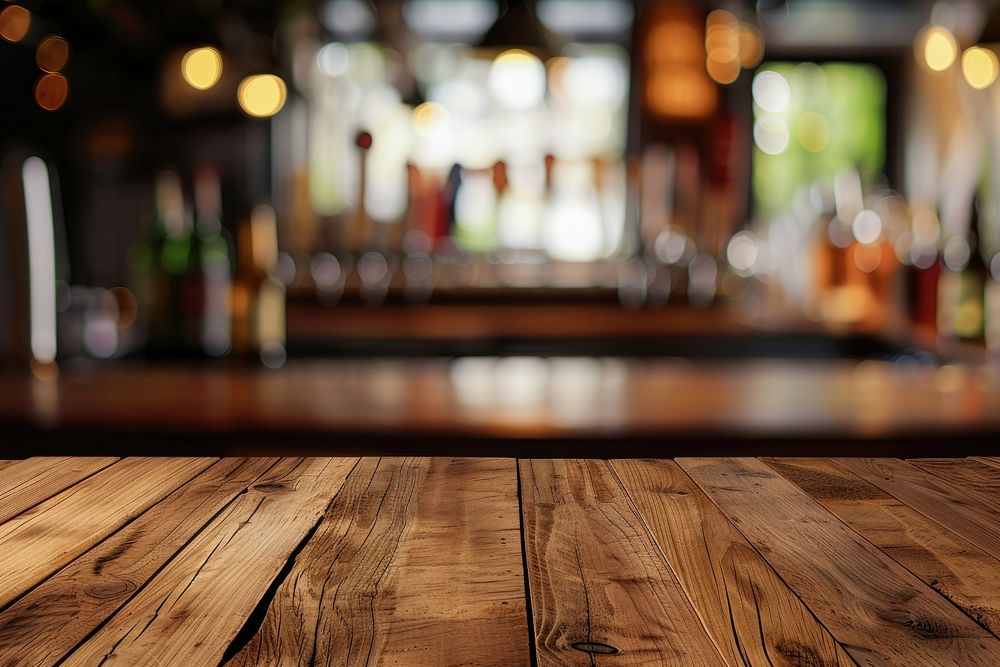 Vintage wood counter bar backgrounds flooring hardwood.