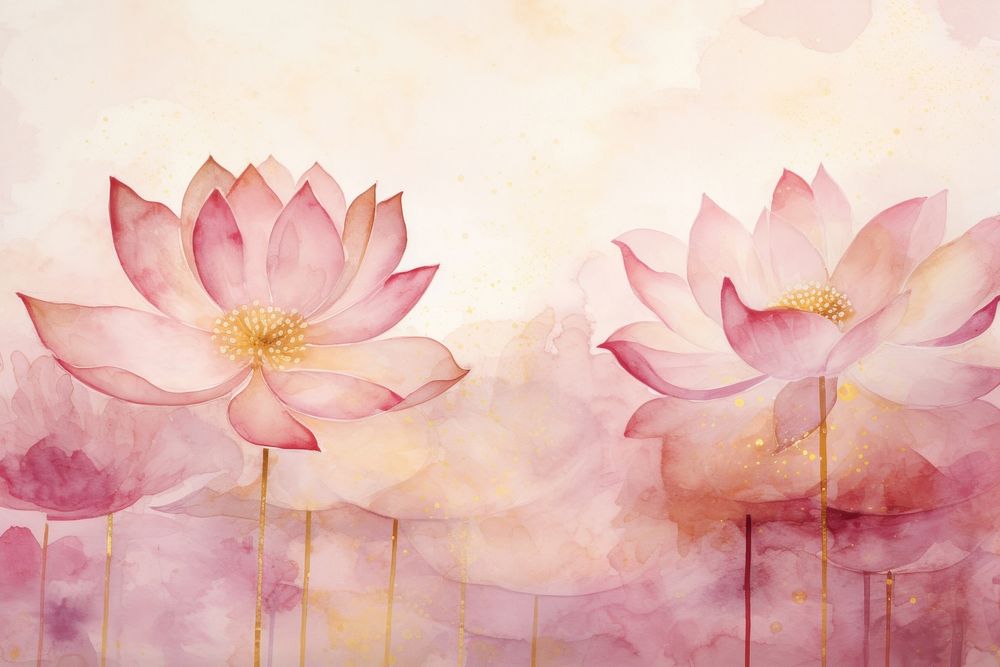 Lotus watercolor background backgrounds painting blossom.