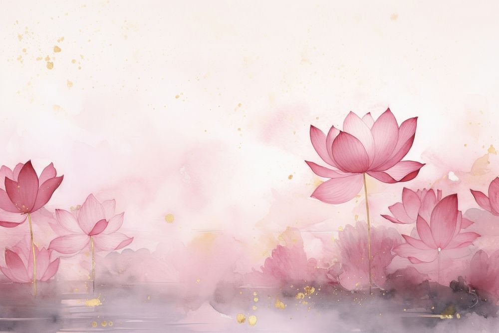 Lotus watercolor background backgrounds painting blossom.