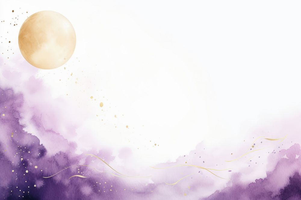 Moon watercolor background backgrounds outdoors purple.