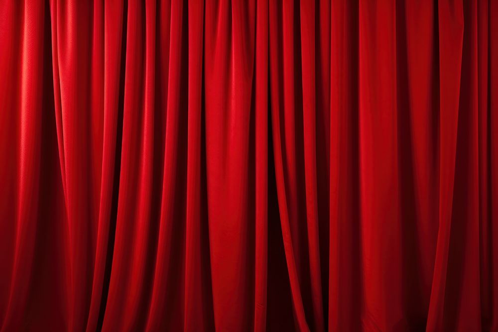 Theater red velvet curtain backgrounds stage repetition.