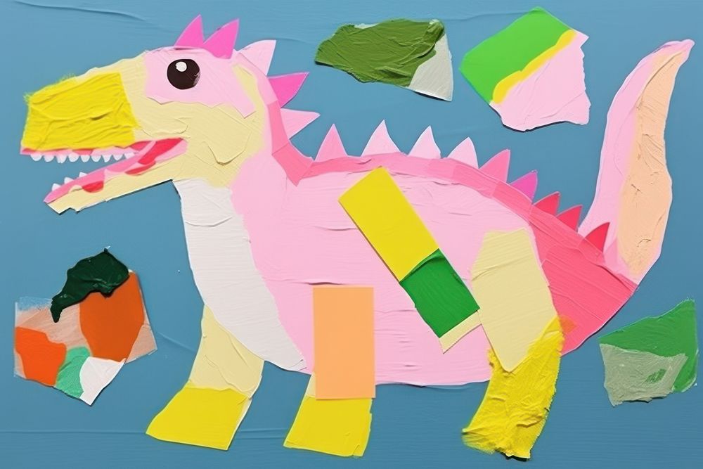 Minimal simple dinosoar art animal craft.