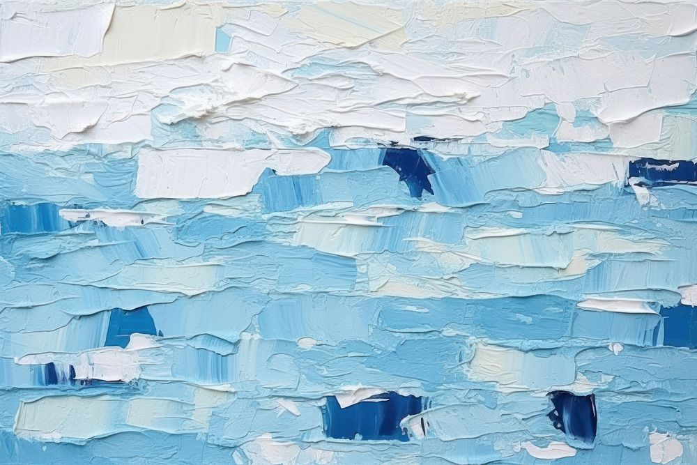 Minimal simple sea abstract art ice.